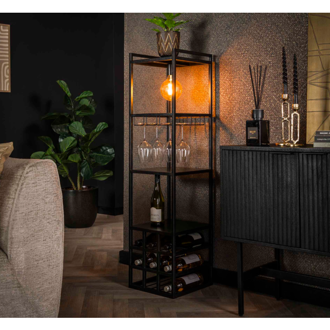 Wine rack lamp decorate / Charcoal