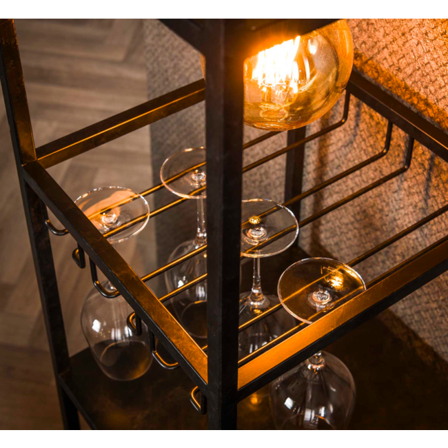 Wine rack lamp decorate / Charcoal