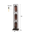 Vloerlamp 3L tower smoke glas-geperforeerd staal / Artic zwart