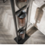 Vloerlamp 3L tower smoke glas-geperforeerd staal / Artic zwart