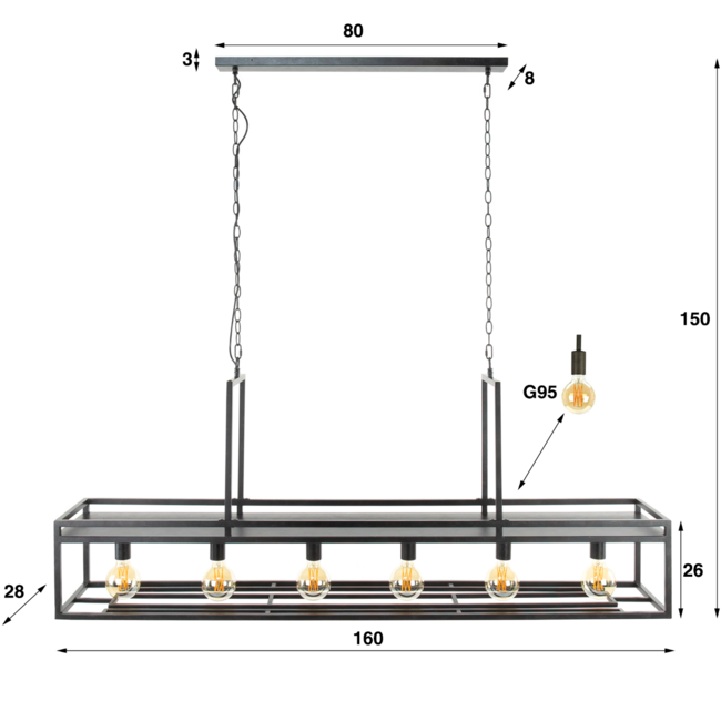Suspension 6L Décorer / Anthracite