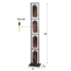 Vloerlamp 4L tower smoke glas-geperforeerd staal / Artic zwart