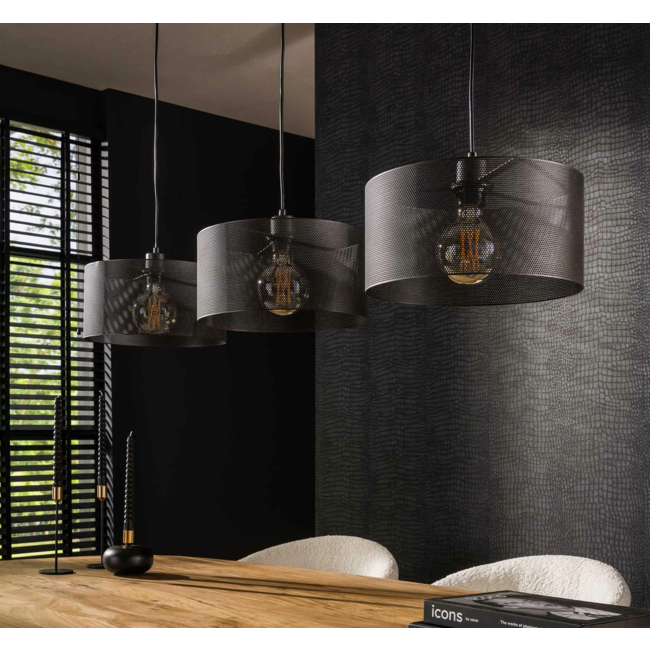 Suspension 3L maille ronde / Noir Artic