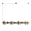 Hanglamp 14L cylinder mixed glass  (G9) / Artic zwart
