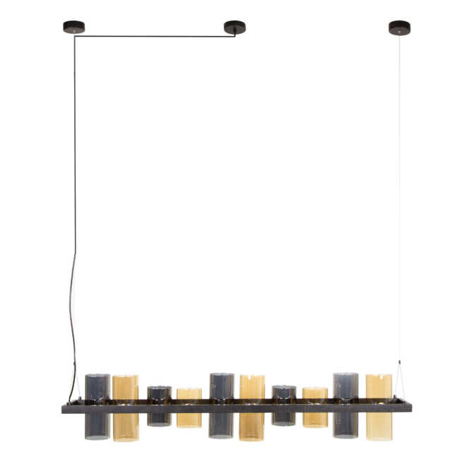 Suspension cylindre 10L verre mixte (G9) / Noir Artic