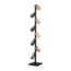 Lampadaire 8L cylindre verre mixte (G9) / Noir Artic