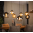 Hanglamp 4+3 multi globe XL / Artic zwart