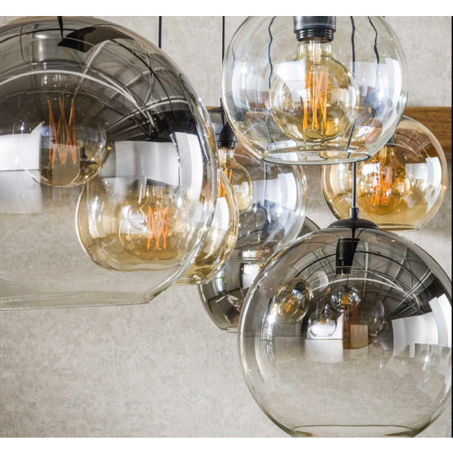 Suspension 4+3 multi globes XL / Noir Artic