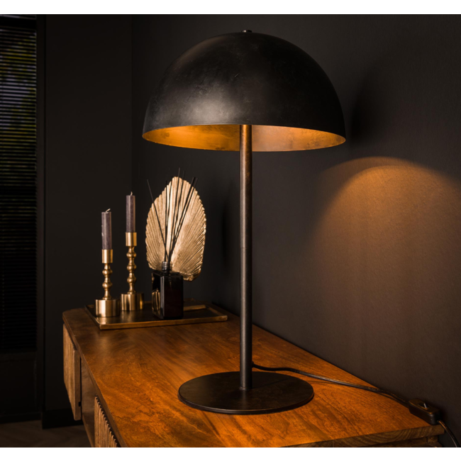 Lampe de table 2L bouclier métal / Anthracite