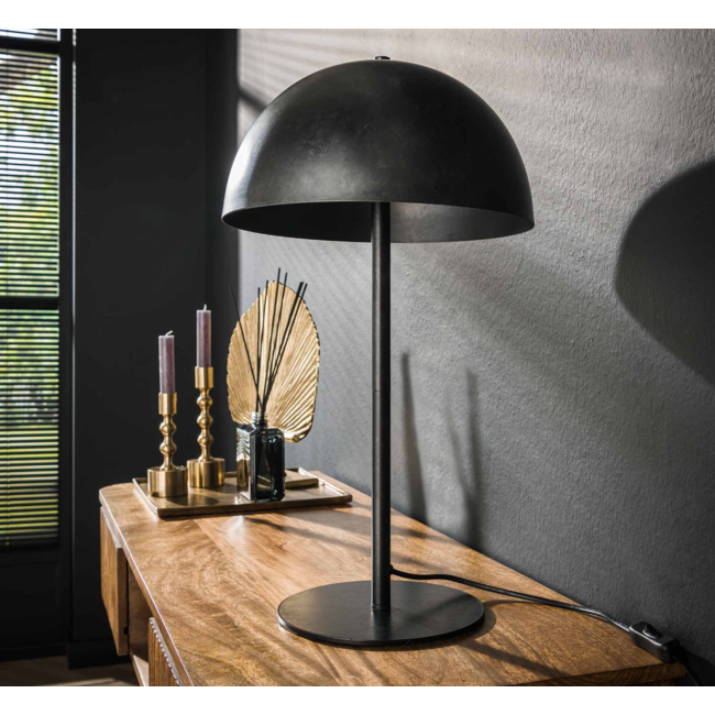 Lampe de table 2L bouclier métal / Anthracite