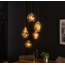 Hanglamp 5L getrapt mix / Amberkleurig glas