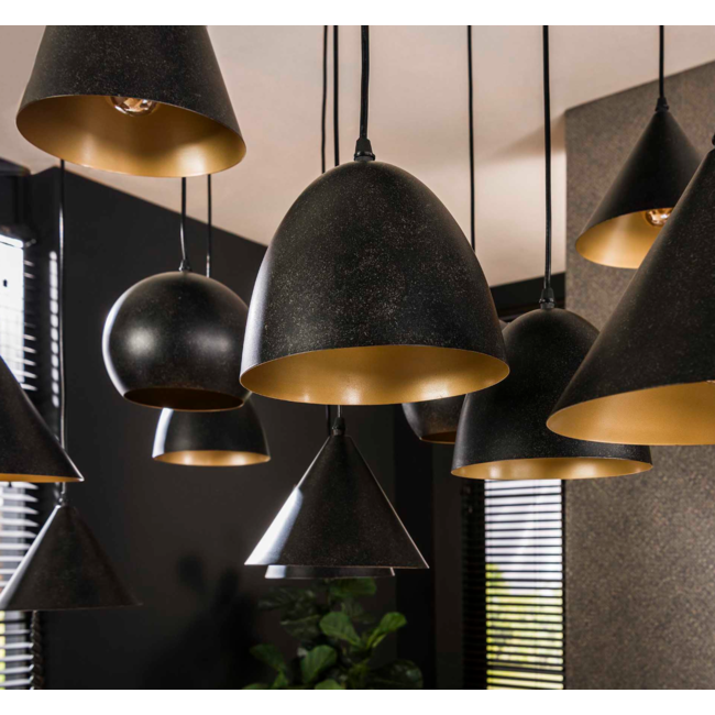 Pendant lamp 18L XXL metal shade / Artic black