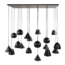 Hanglamp 18L  XXL metalen kap / Artic zwart