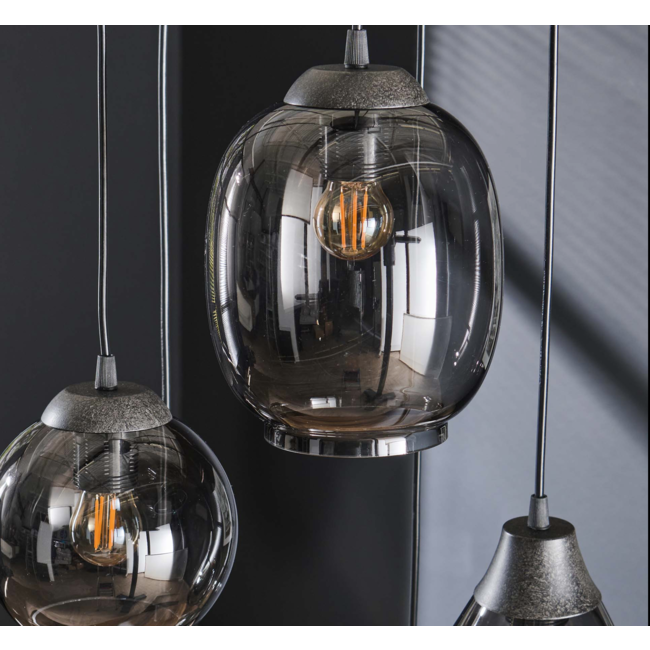 Suspension 5L mix gradins / Verre chromé