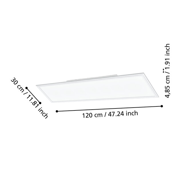 Panneau LED Connect Salobrena-Z 120x30cm BLANC 900047