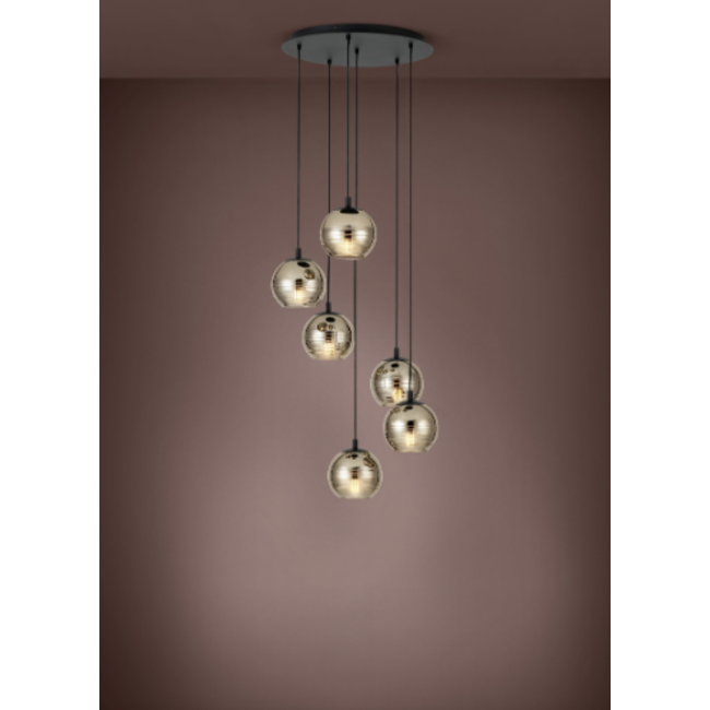 Suspension LEMORIETA E27 noir/or 39687