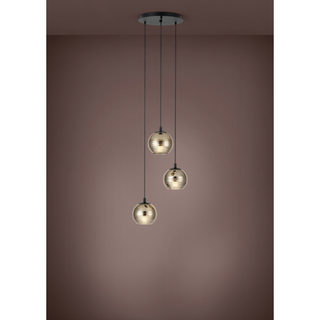 Suspension LEMORIETA E27 noir/or 39685