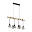 TOWNSHEND 5 Hanglamp E27 zwart/hout 44076