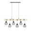 TOWNSHEND 5 Hanglamp E27 zwart/hout 44076