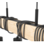 TOWNSHEND 5 Suspension E27 noir/bois 44076