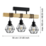 TOWNSHEND 5 Hanglamp E27 zwart/hout 44074