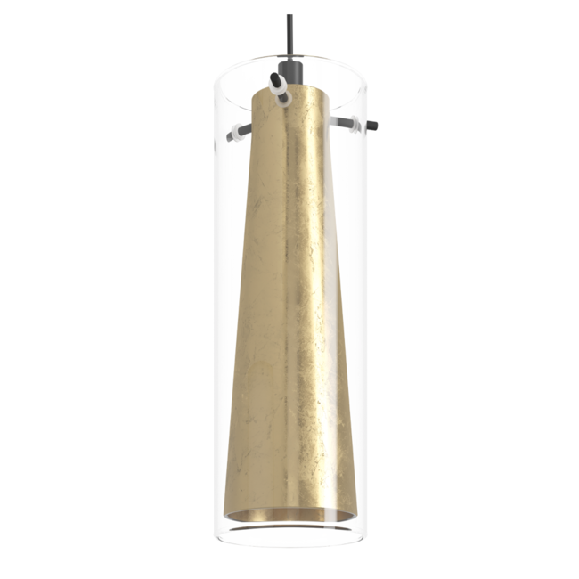 PINTO GOLD Pendant lamp E27 black/gold 97652
