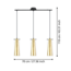 PINTO GOLD Pendant lamp E27 black/gold 97652