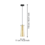PINTO GOLD Hanglamp E27 zwart/goud 97651