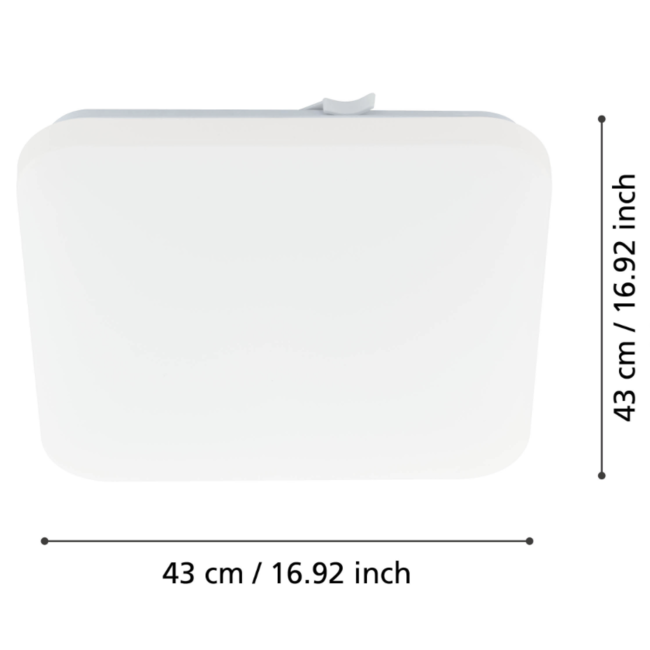 FRANIA Ceiling lamp 43x43cm incl. 33W LED light source