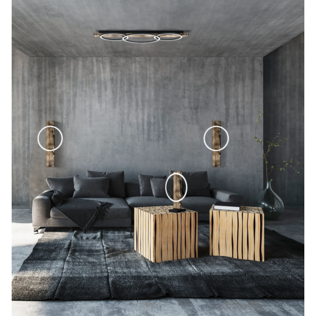 LED Ceiling Lamp Boyal 99413 black/wood