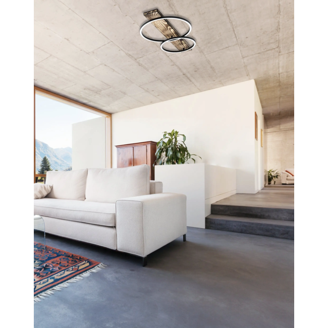 LED Ceiling Lamp Boyal 99408 black/wood