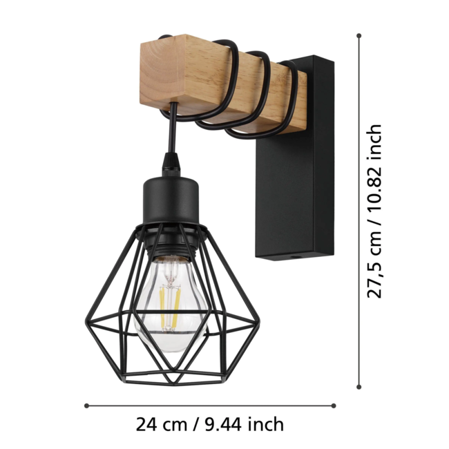 Vintage Wandlamp TOWNSHEND 5