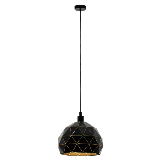 ROCCAFORTE pendant lamp black/gold 97841