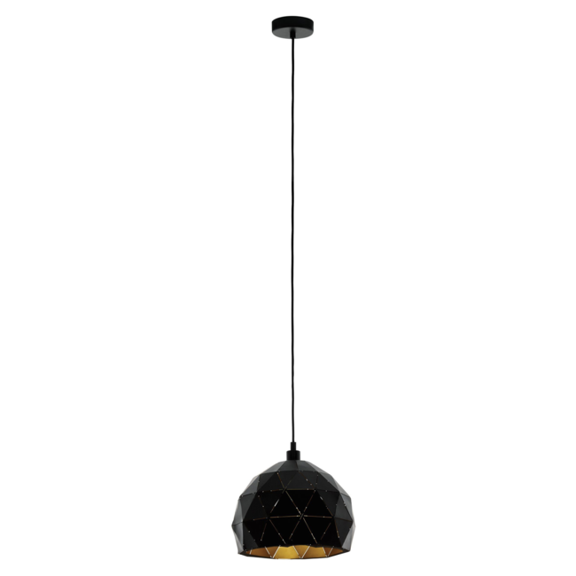 ROCCAFORTE pendant lamp black/gold 97845