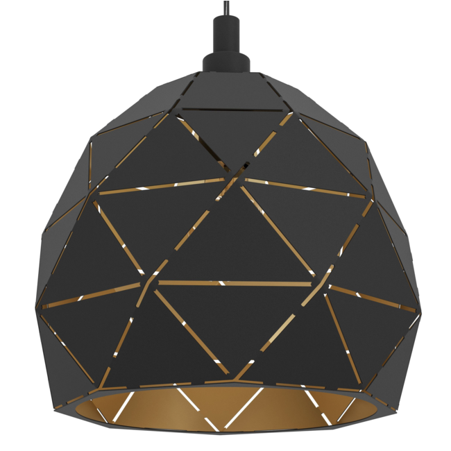 ROCCAFORTE pendant lamp black/gold 97845