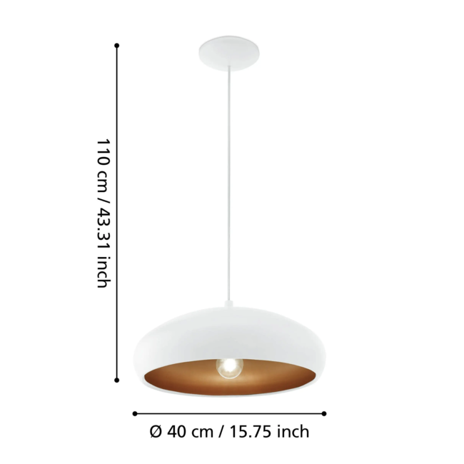 Suspension vintage Mogano Ø40cm