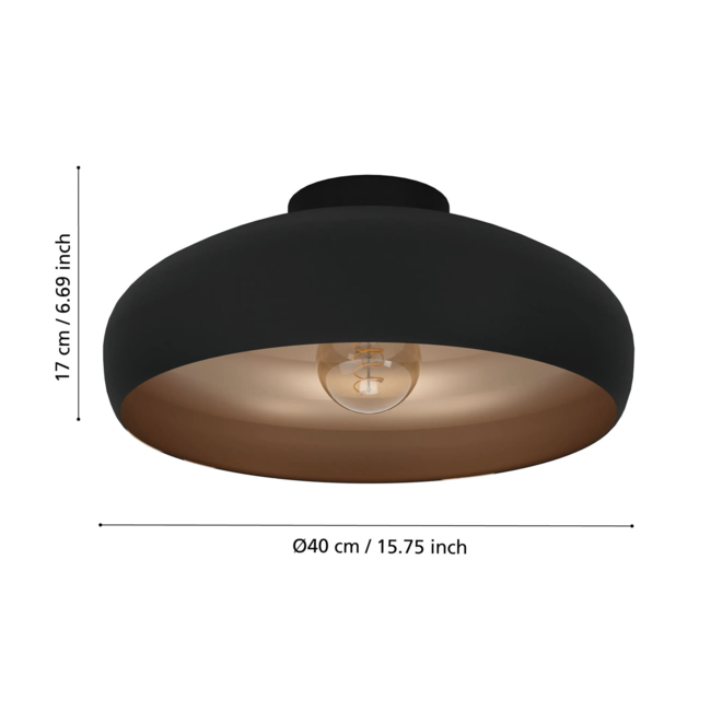 Ceiling lamp Mogano Ø40cm 94547