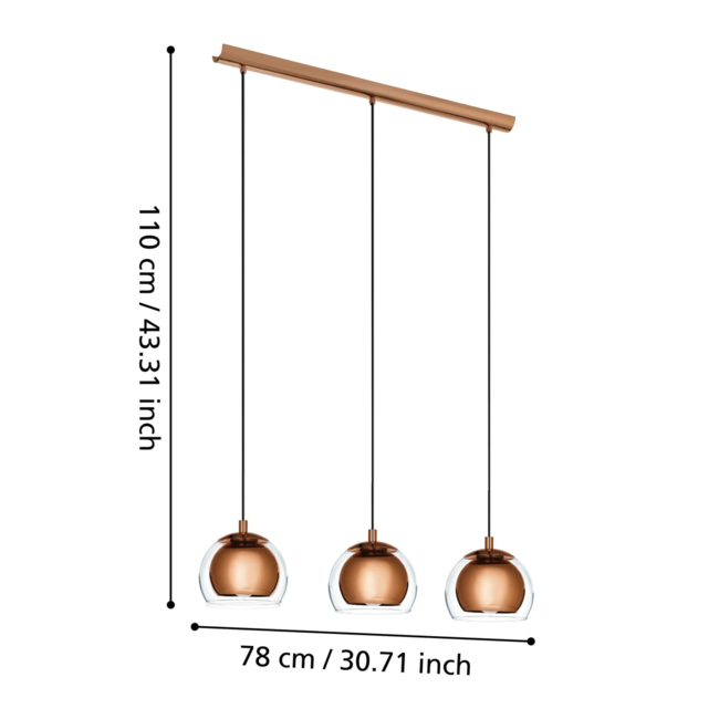 Design pendant lamp Rocamar 94591