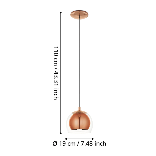 Lampe à suspension design Rocamar 94589