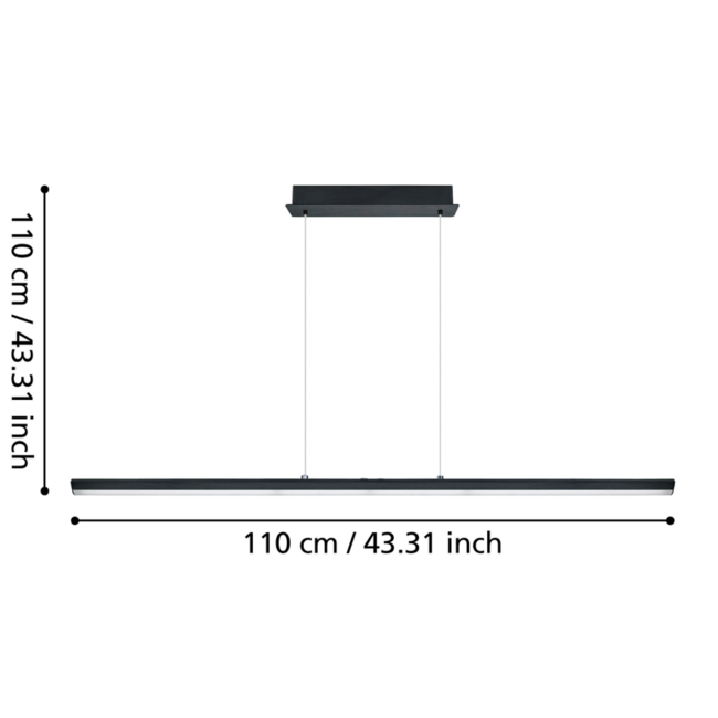 PELLARO design LED hanglamp Zwart 93896