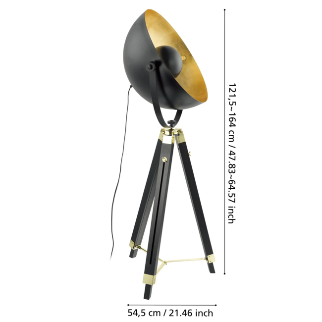 Lampadaire LED vintage Covaleda 49618