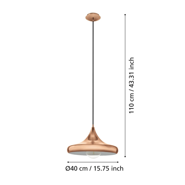 Rustic pendant lamp Coretto 2 - 94742