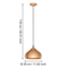 Pendant lamp Hapton 49449 Copper