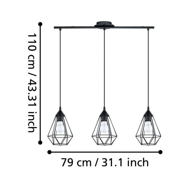 TARBES black pendant lamp 94189