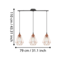 Pendant lamp TARBES copper 94195