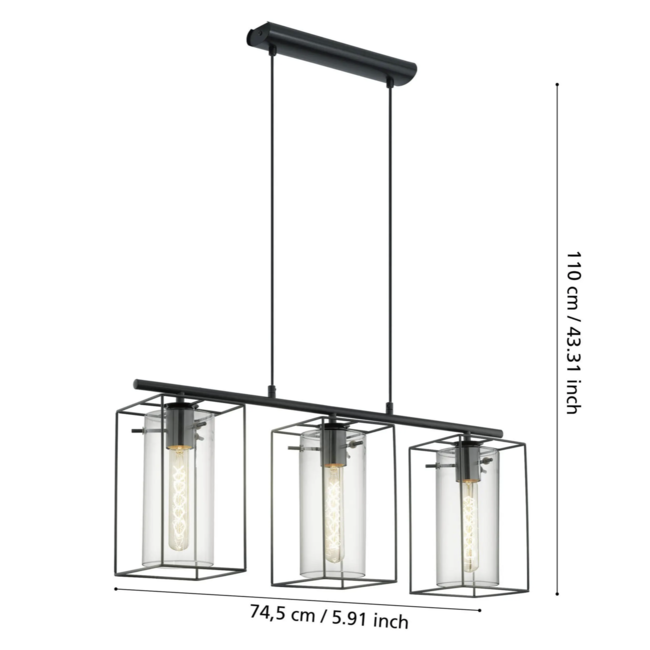 Rustiek Pendelarmatuur LONCINO 49496