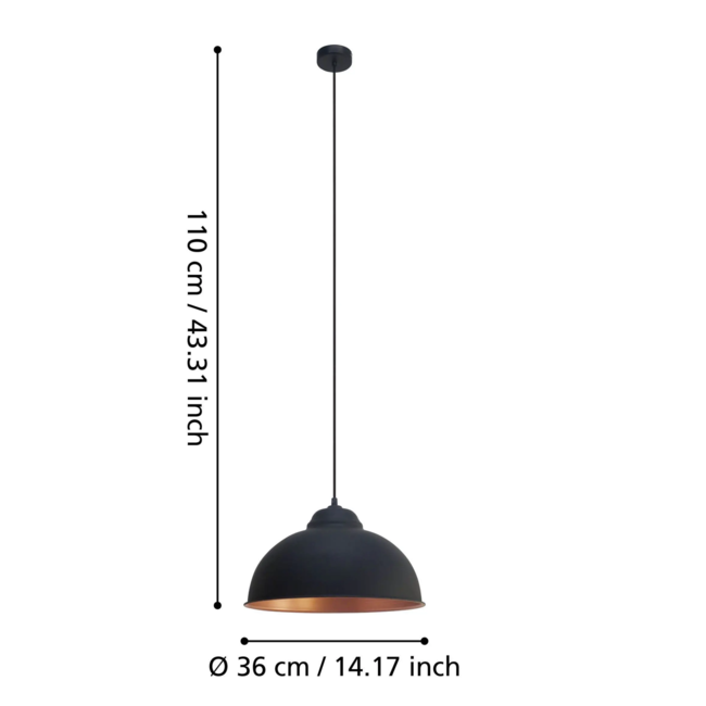 Suspension TRURO 2 Noir 49247
