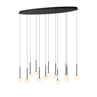 Lucide Premium Premium CALINA - Hanglamp - LED Dimb. - CCT - 12x7W 2200K/3300K - Zwart