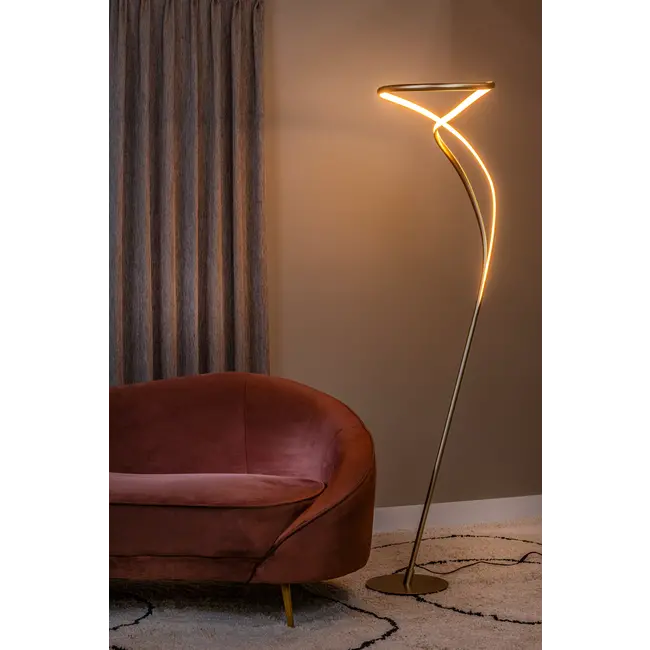 Premium SARDANA - Floor lamp - Ø 44 cm - LED Dimb. - 1x28W 2700K - Matt Gold / Brass - 52700/28/02