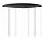 Premium CALINA - Hanglamp - LED Dimb. - CCT - 12x7W 2200K/3300K - Zwart - 24406/86/30